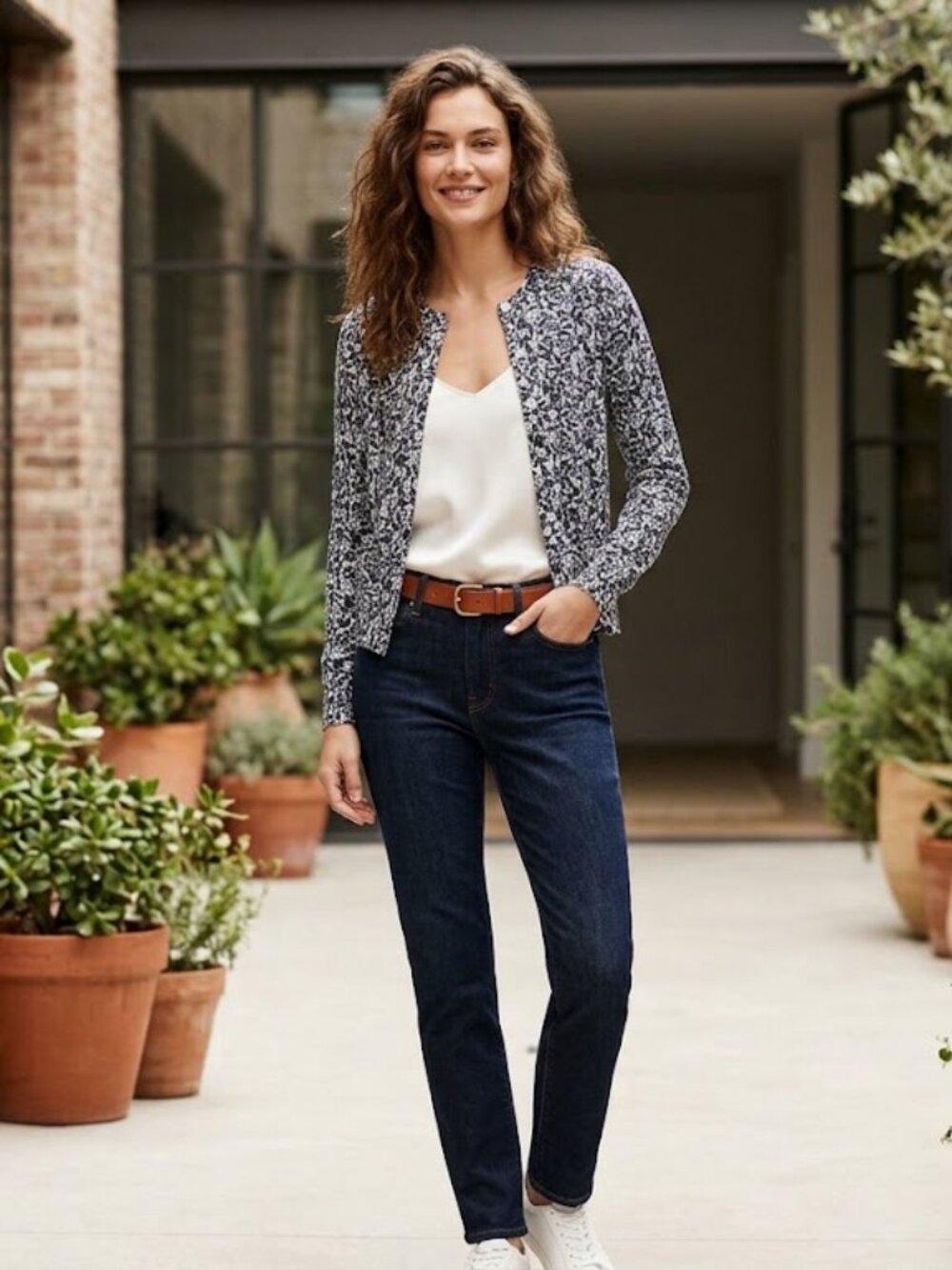 Gorgeous Button Up Blouse Cardigan Sweater Shirt Small